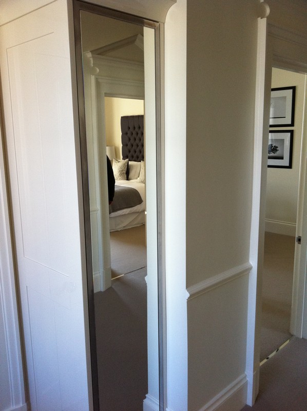 Full-length wardrobe mirror fitted in Borehamwood home